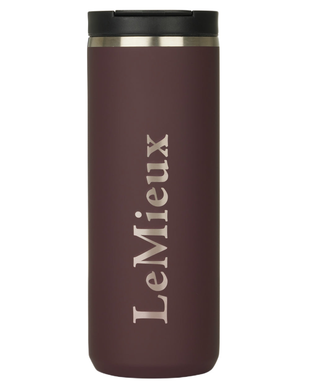 Damson Coloured LeMieux Travel Cup On A White Background