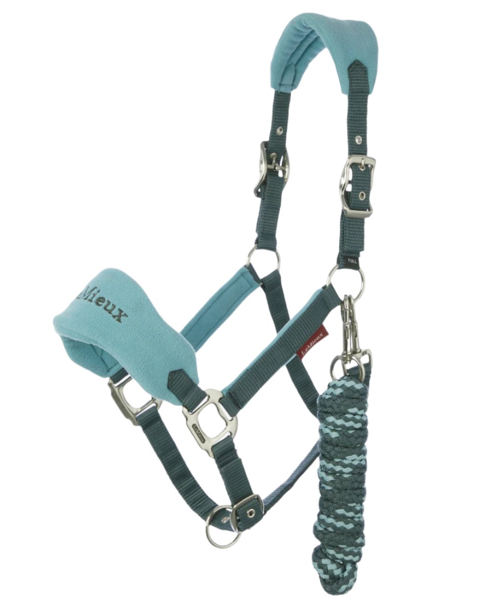 Patrol coloured LeMieux Vogue Headcollar & Leadrope on white background