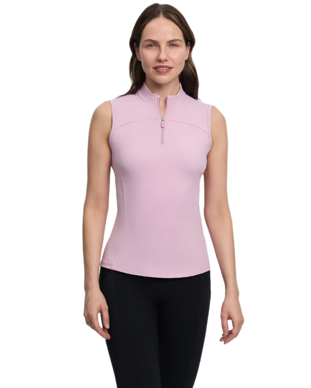 Fondant coloured LeMieux Womens Airflow Sleeveless Base Layer on white background