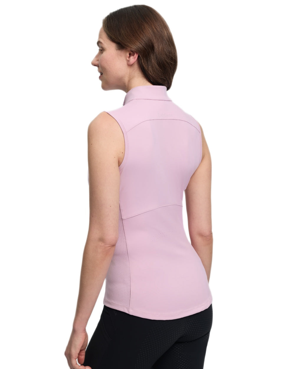 Fondant coloured LeMieux Womens Airflow Sleeveless Base Layer on white background