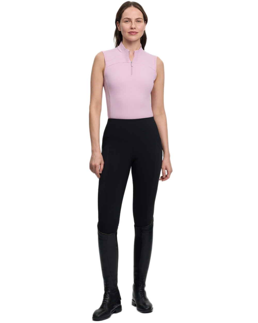 Fondant coloured LeMieux Womens Airflow Sleeveless Base Layer on white background