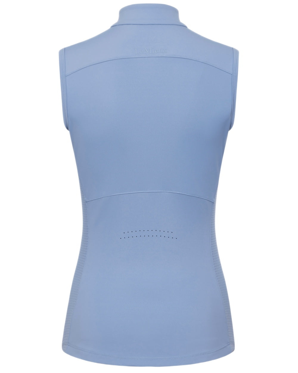 Powder Blue coloured LeMieux Womens Airflow Sleeveless Base Layer on white background