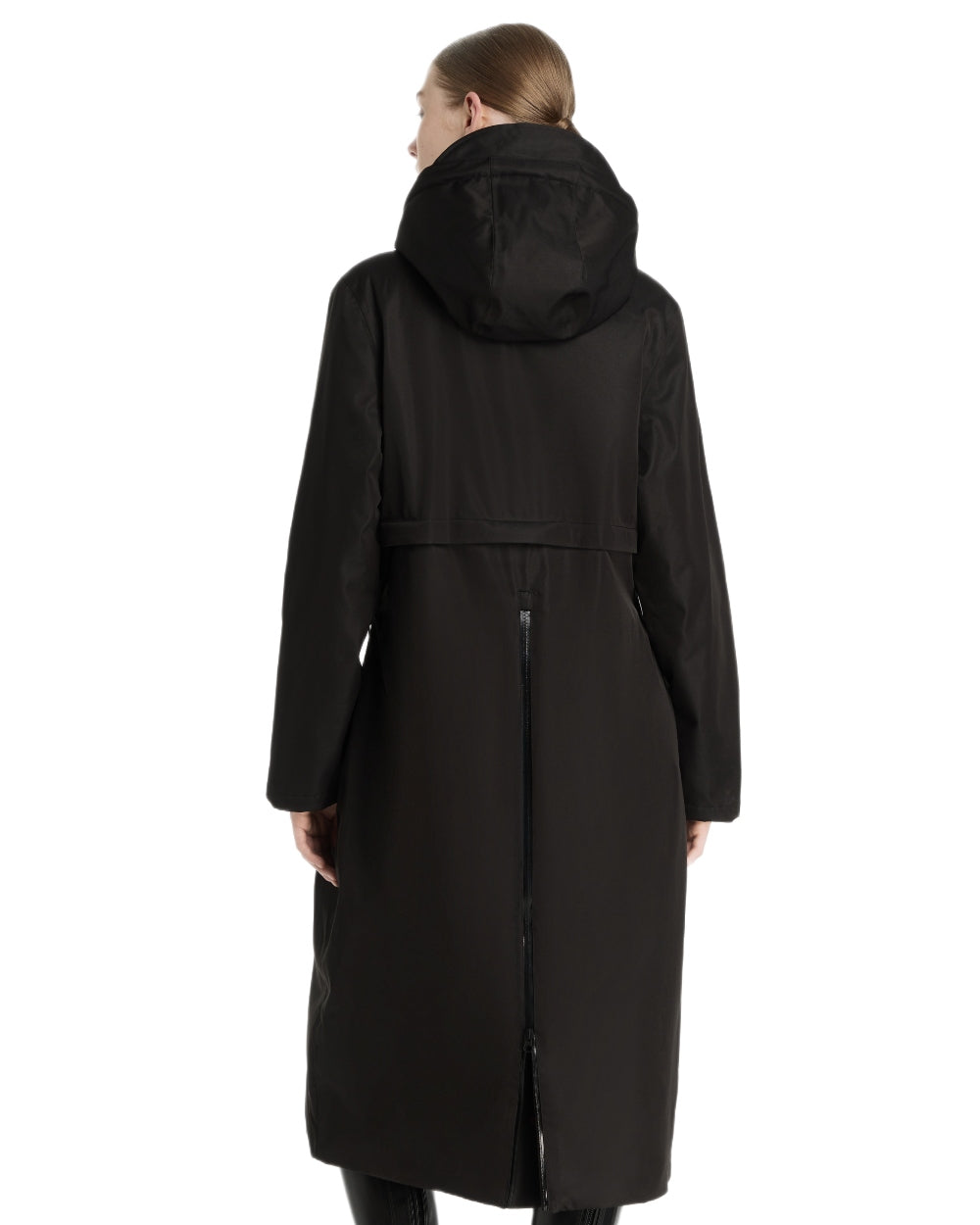 Black coloured LeMieux Womens All Elements Robe Coat on white background