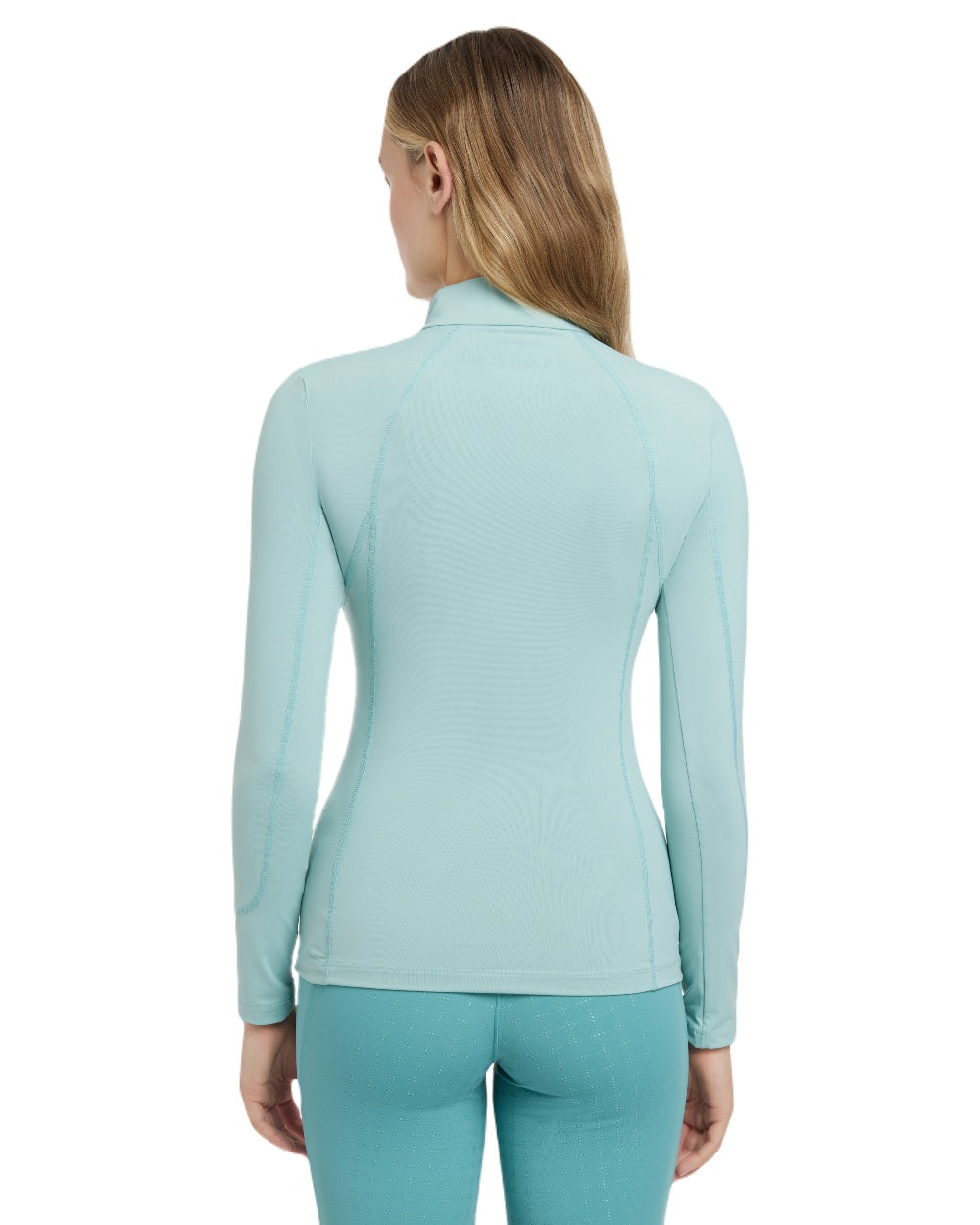 Aqua coloured LeMieux Womens Base Layer on white background
