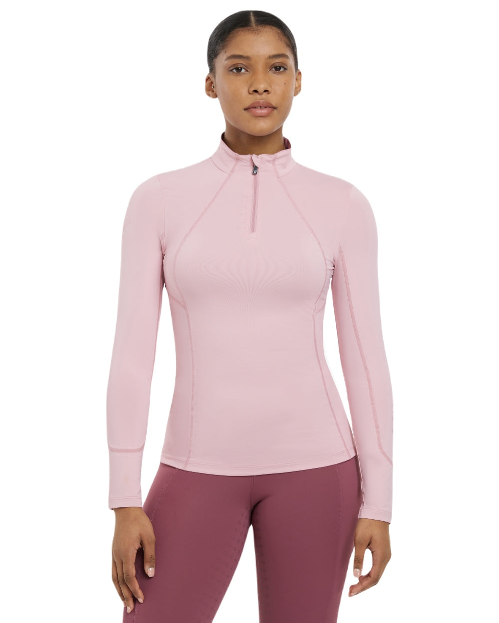 Blossom coloured LeMieux Womens Base Layer on white background