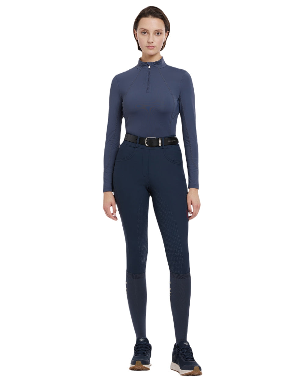 Dusk Blue coloured LeMieux Womens Base Layer on white background