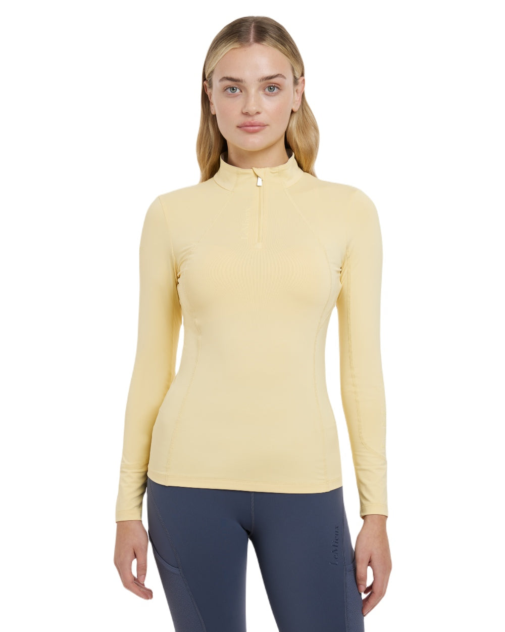 Mimosa coloured LeMieux Womens Base Layer on white background