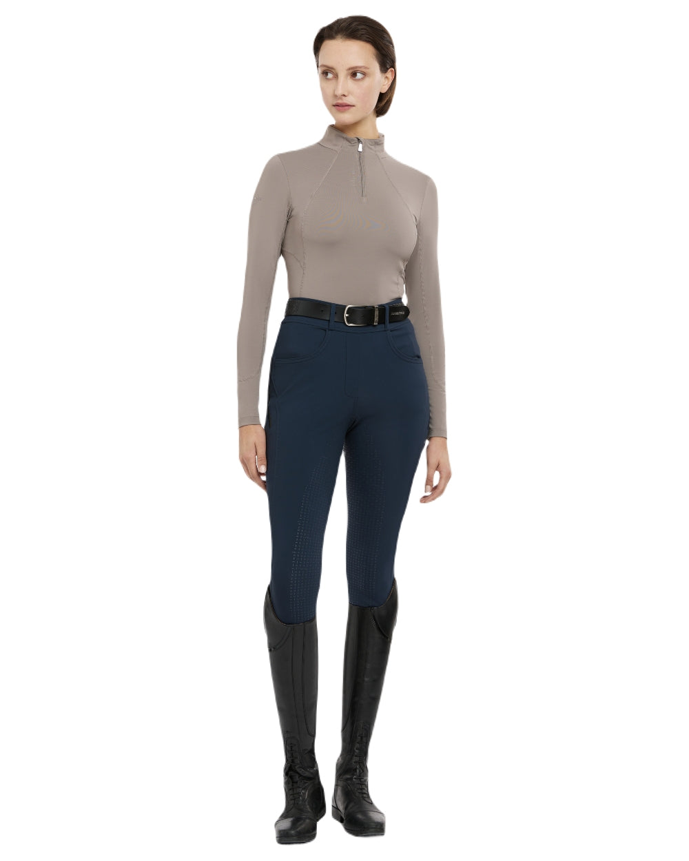 Pecan coloured LeMieux Womens Base Layer on white background