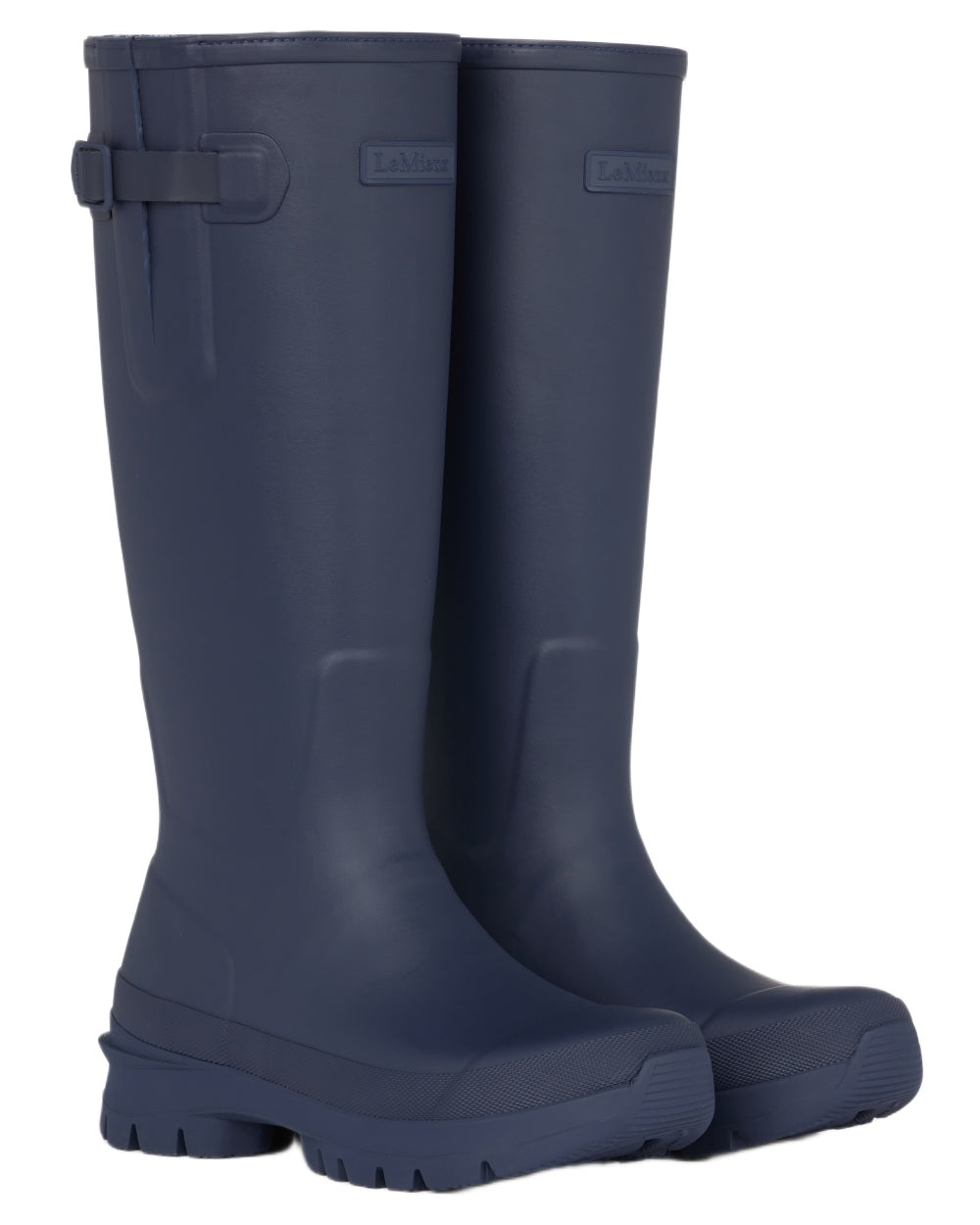 Navy coloured LeMieux Womens Bramshaw Welly on white background