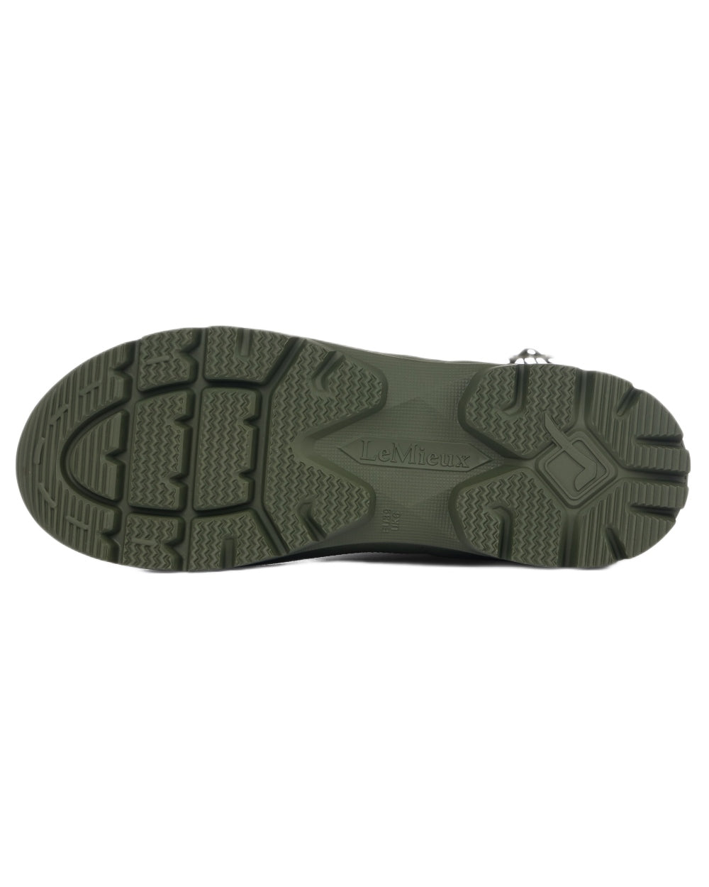 Olive coloured LeMieux Womens Bramshaw Welly on white background