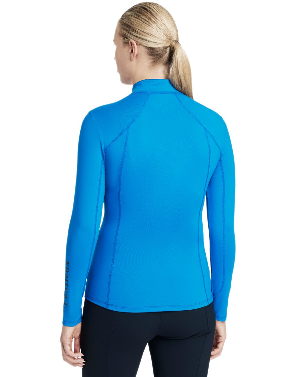 Benetton Blue coloured LeMieux Womens Classique Base Layer on white background