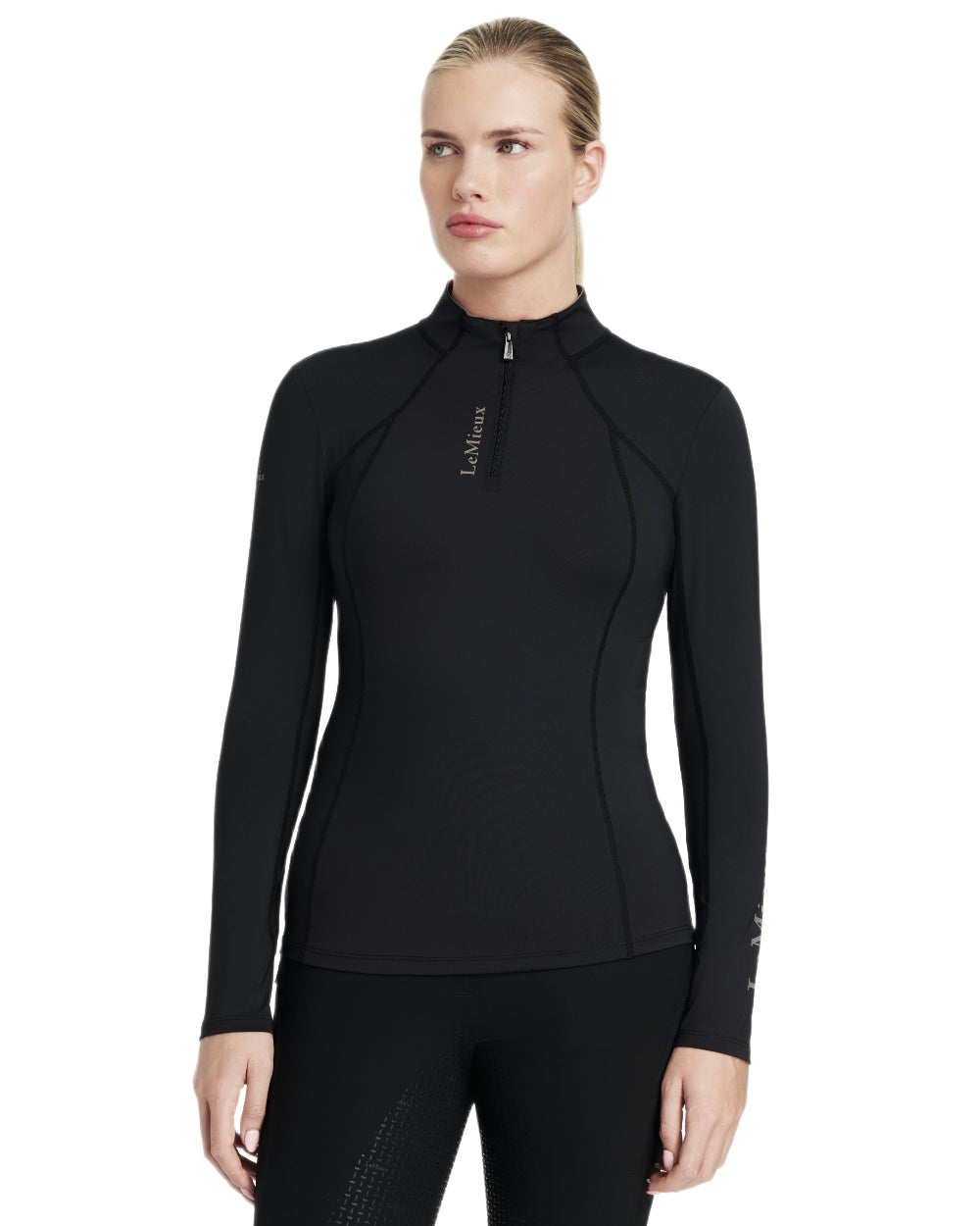 Black coloured LeMieux Womens Classique Base Layer on white background