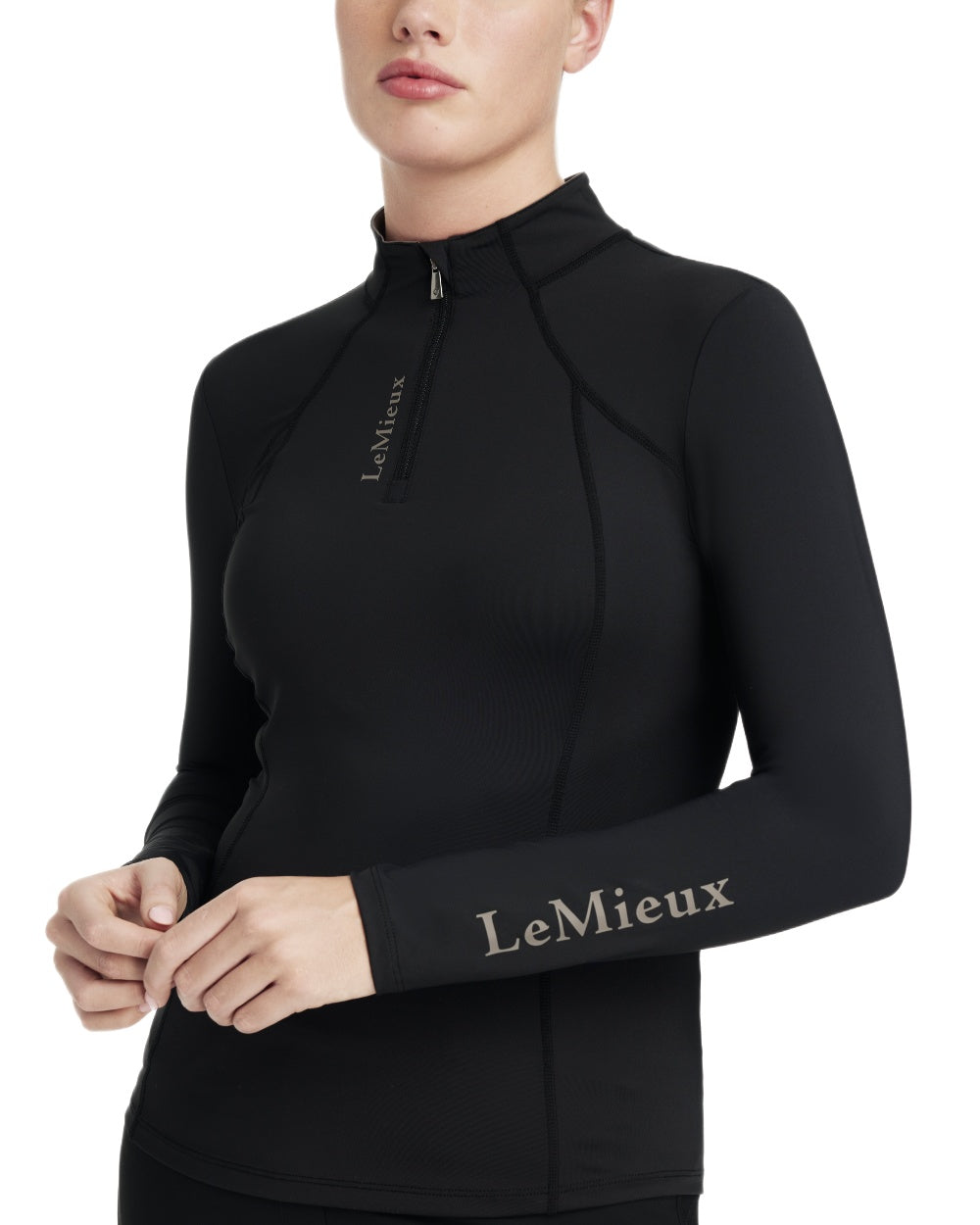 Black coloured LeMieux Womens Classique Base Layer on white background