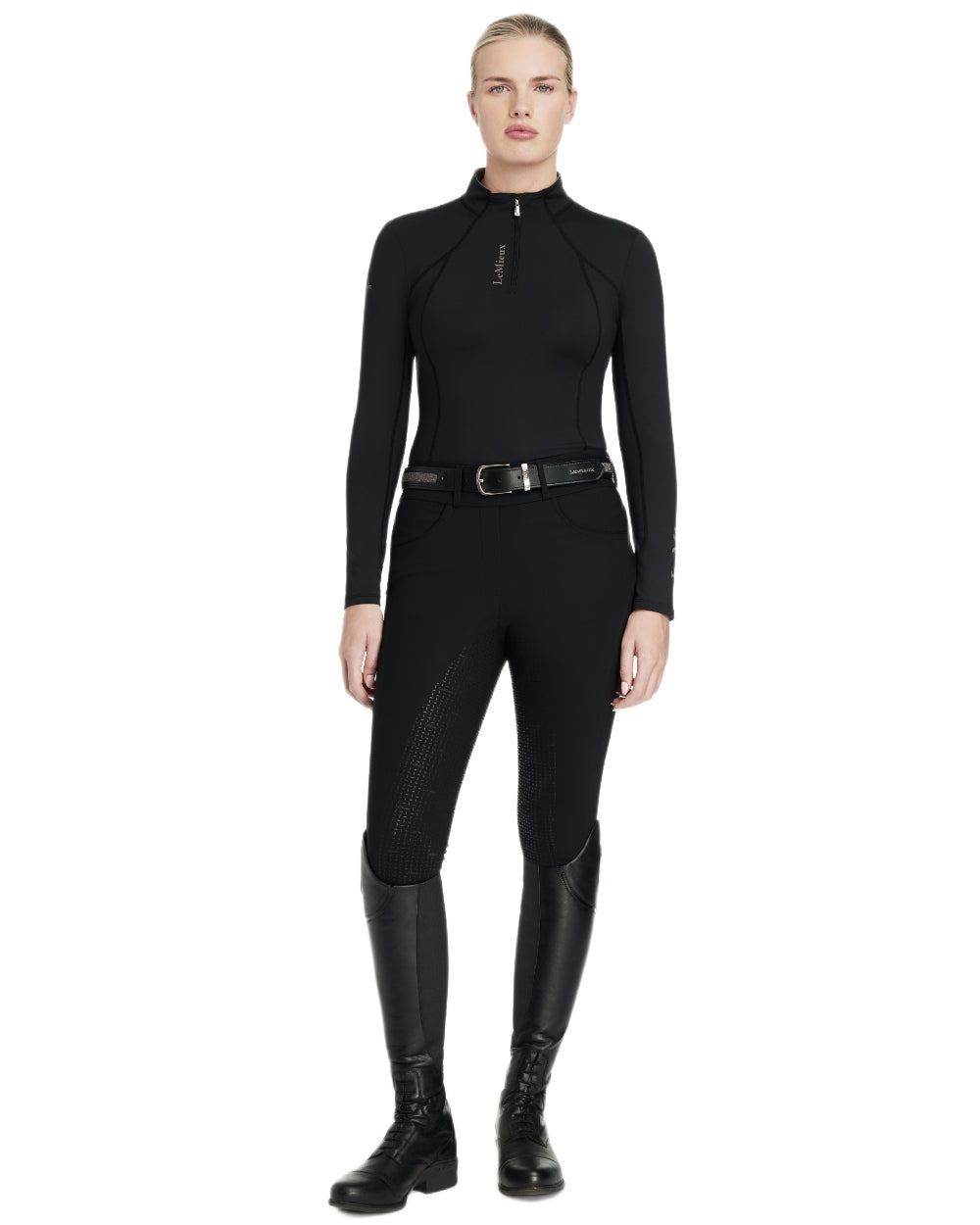 Black coloured LeMieux Womens Classique Base Layer on white background