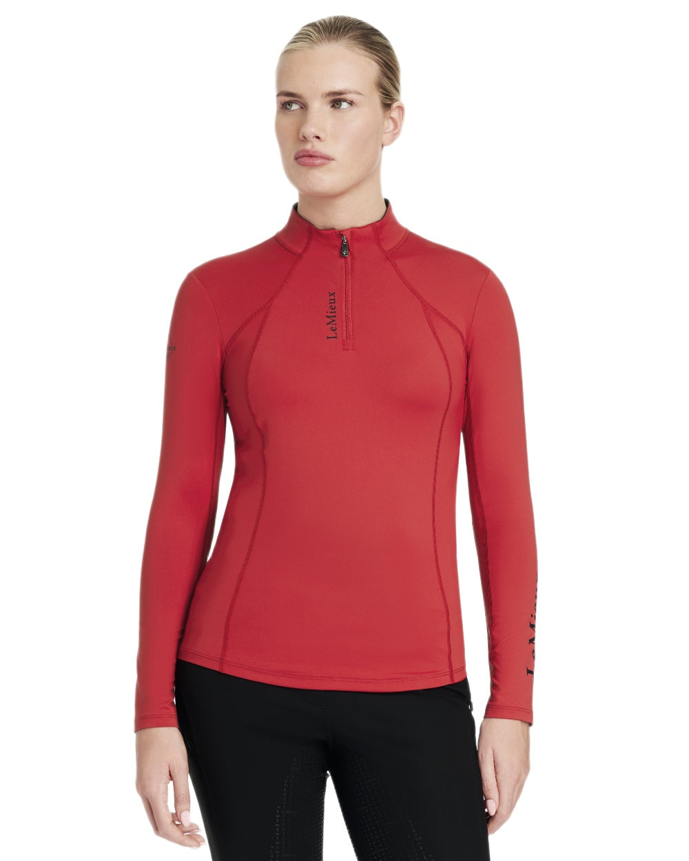 Chilli coloured LeMieux Womens Classique Base Layer on white background