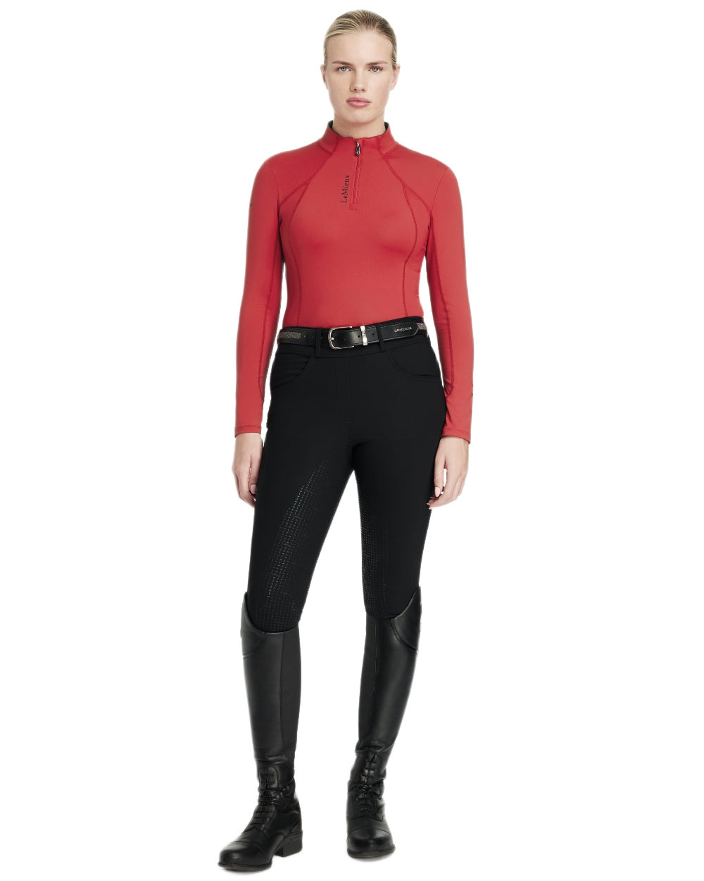 Chilli coloured LeMieux Womens Classique Base Layer on white background