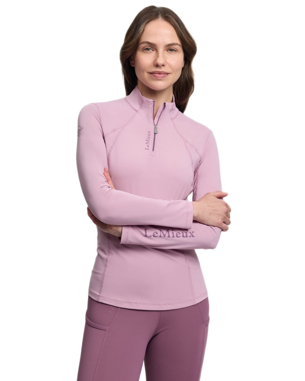 Fondant coloured LeMieux Womens Classique Base Layer on white background