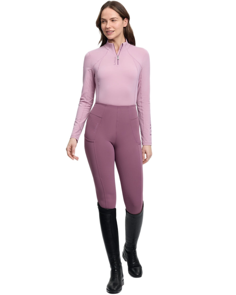 Fondant coloured LeMieux Womens Classique Base Layer on white background