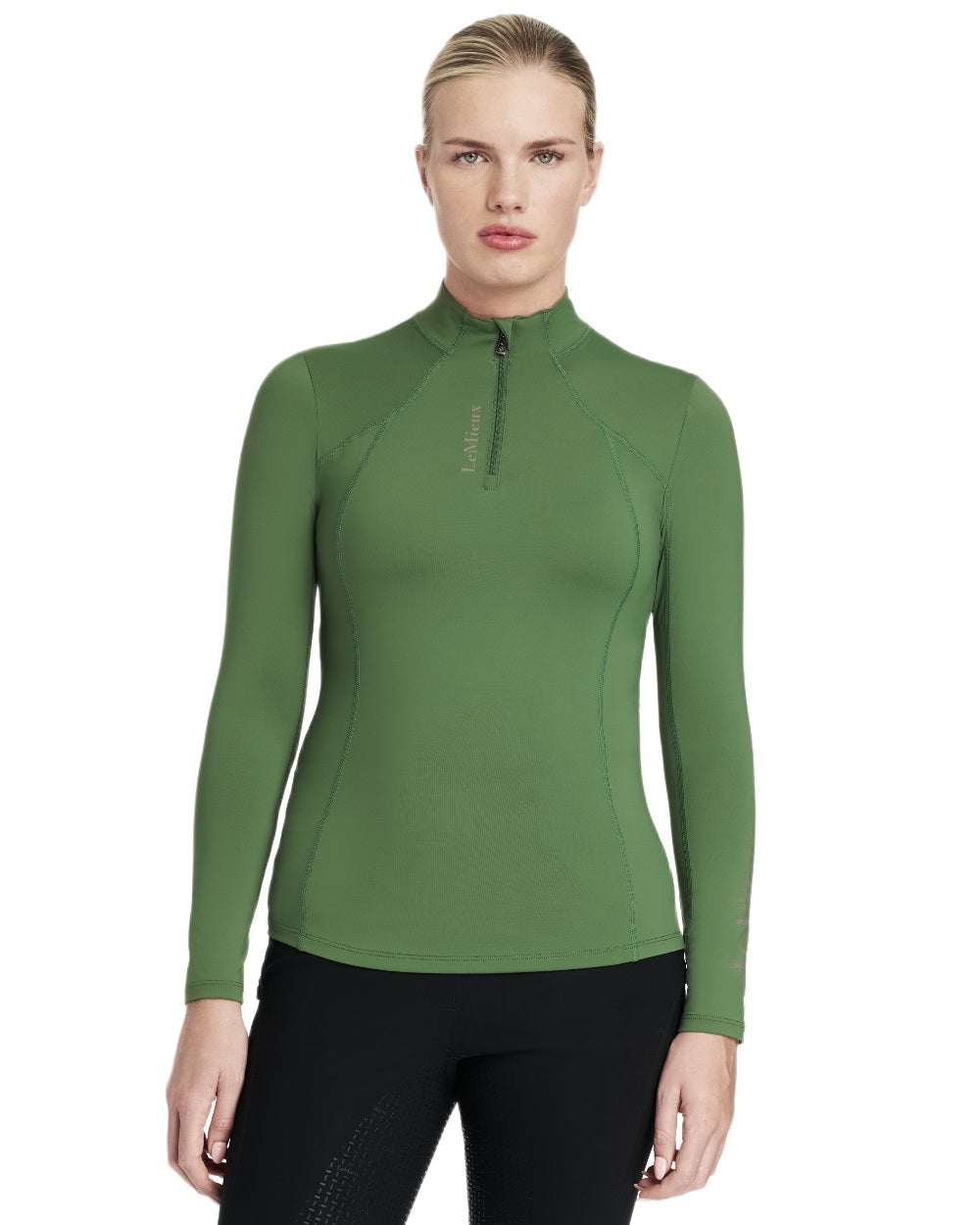 Hunter Green coloured LeMieux Womens Classique Base Layer on white background