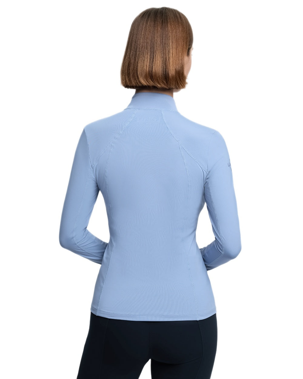 Powder Blue coloured LeMieux Womens Classique Base Layer on white background
