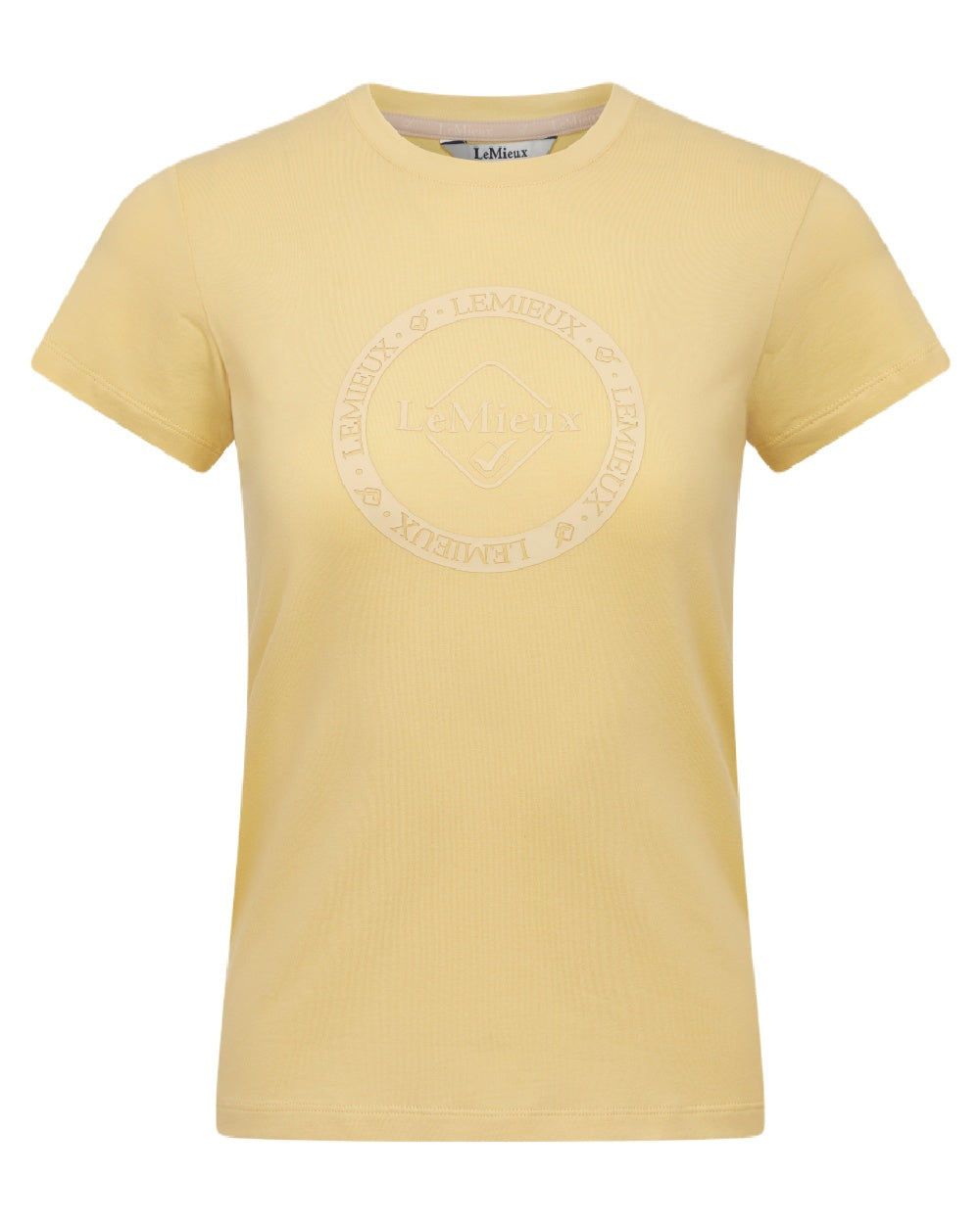 Mimosa coloured LeMieux Womens Classique T-Shirt on white background