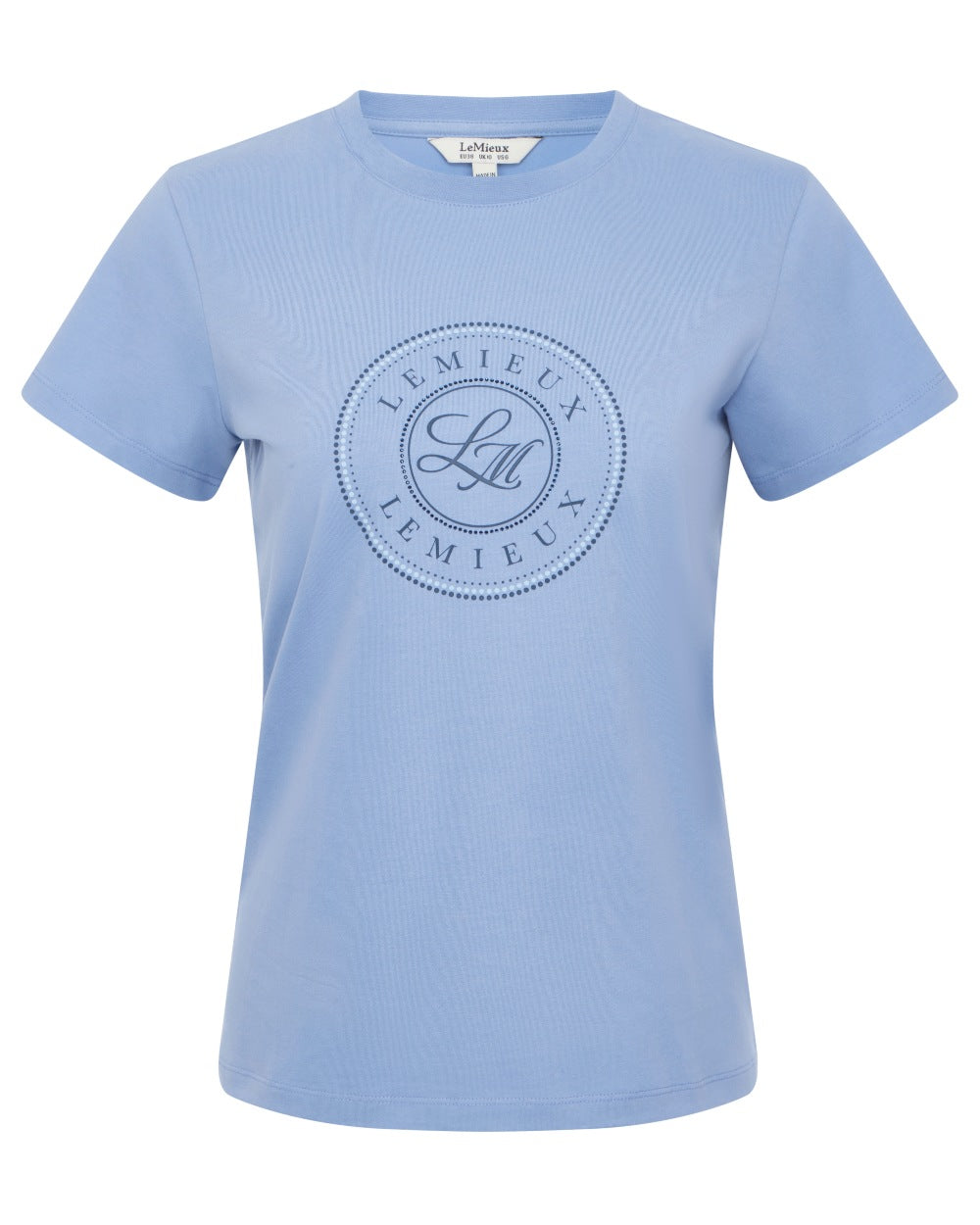 Powder Blue coloured LeMieux Womens Classique T-Shirt on white background