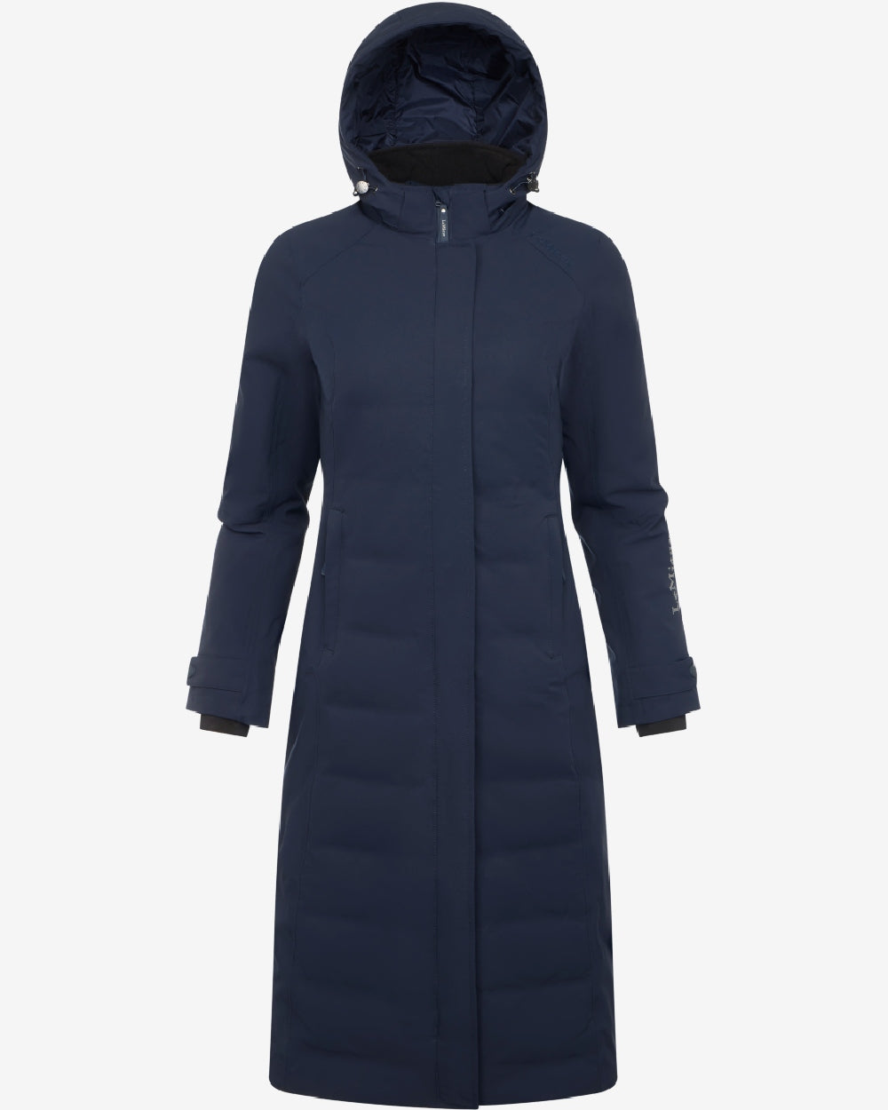 Navy Coloured LeMieux Womens Erin Waterproof Padded Coat on White Background