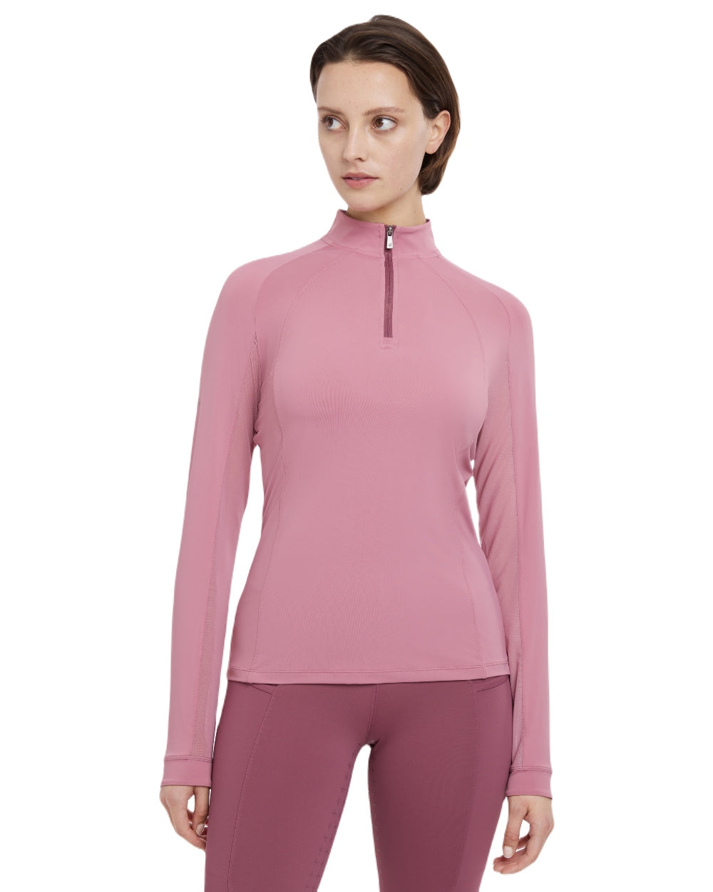 Peony coloured LeMieux Womens Halle Lightweight Base Layer on white background