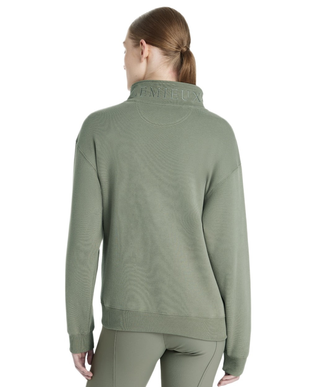 Rosemary coloured LeMieux Womens Keira Quarter Neck Sweatshirt on white background