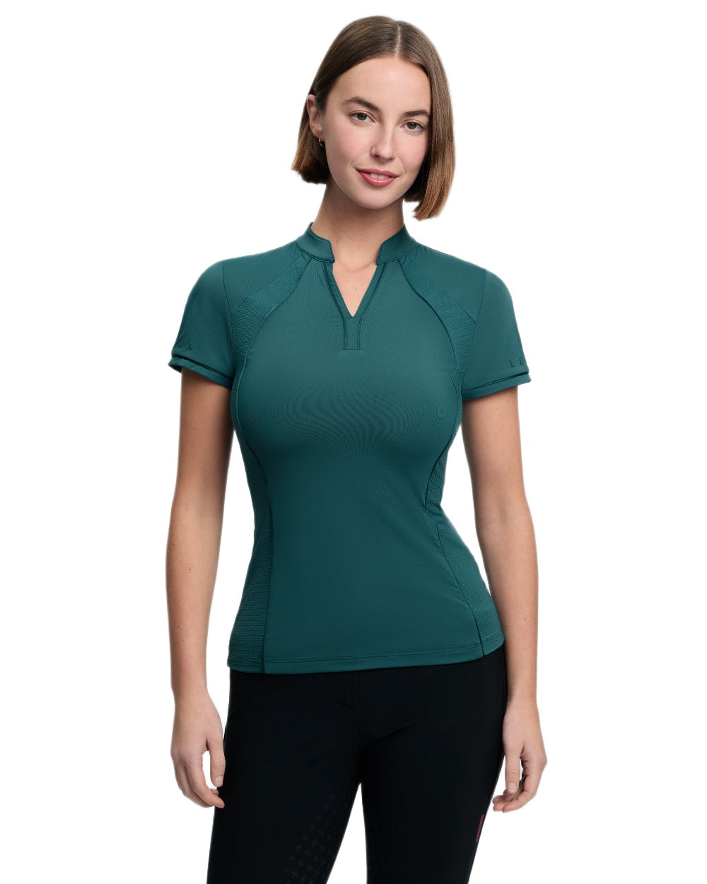 Jungle coloured LeMieux Womens Lisa Mesh Base Layer on white background