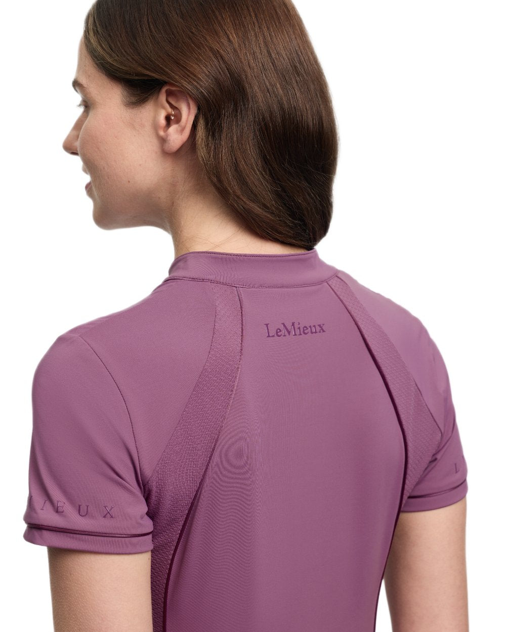 Mallow coloured LeMieux Womens Lisa Mesh Base Layer on white background
