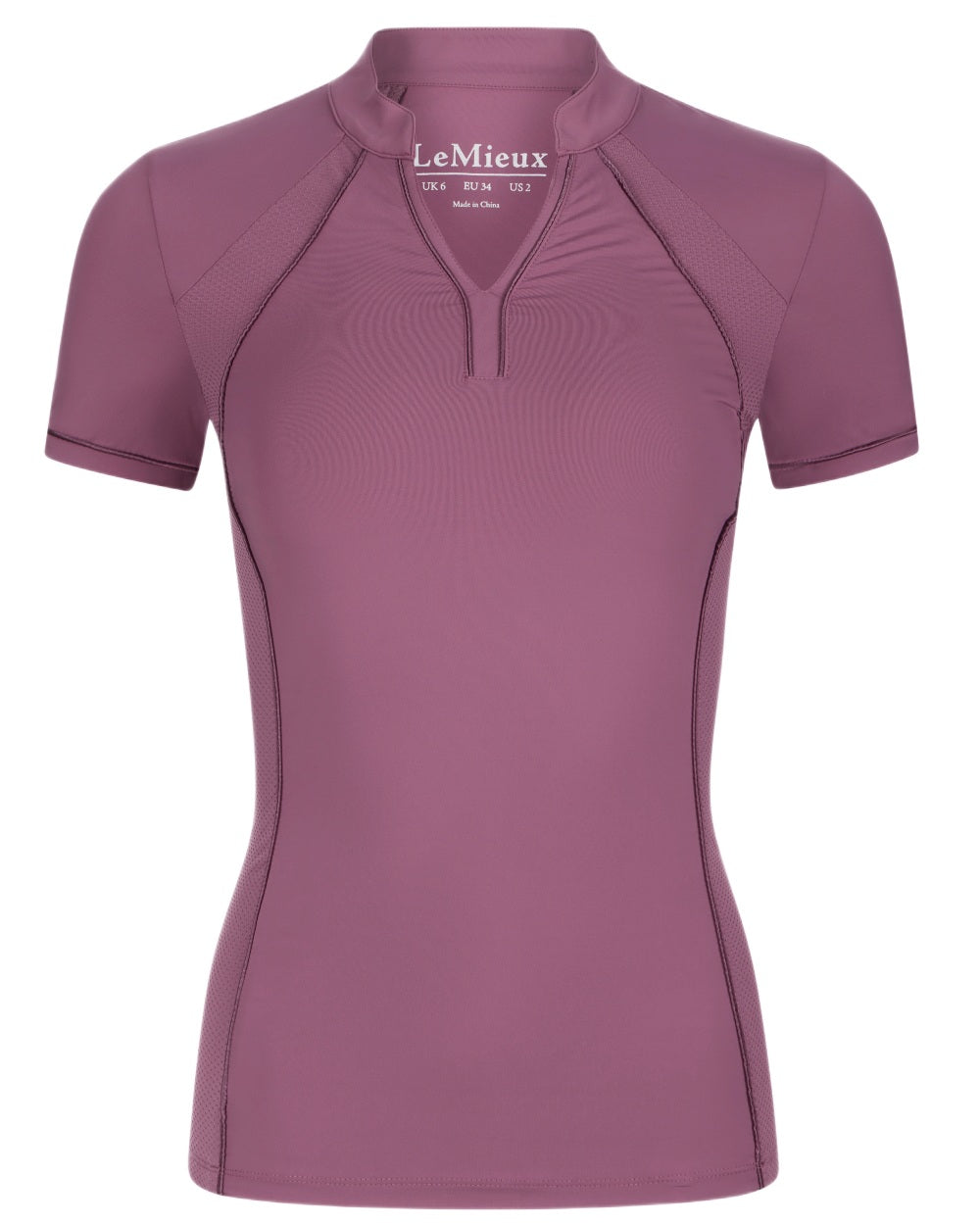Mallow coloured LeMieux Womens Lisa Mesh Base Layer on white background