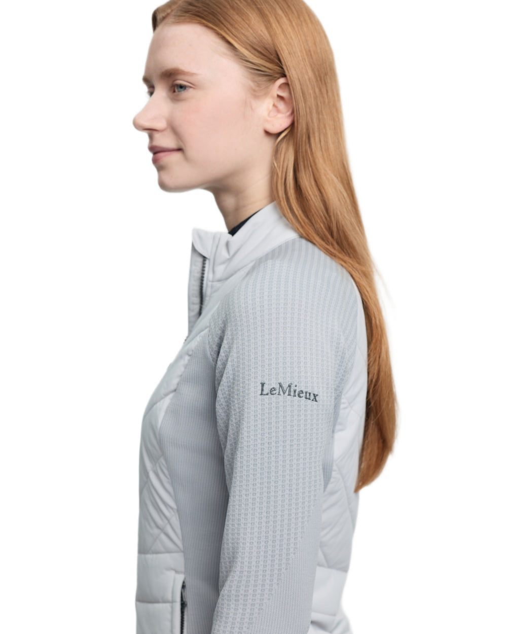 Grey coloured LeMieux Womens Maddie Jacket on white background