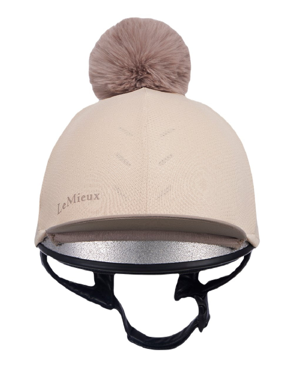 Almond coloured LeMieux Womens Maria Mesh Hat Silk on white background