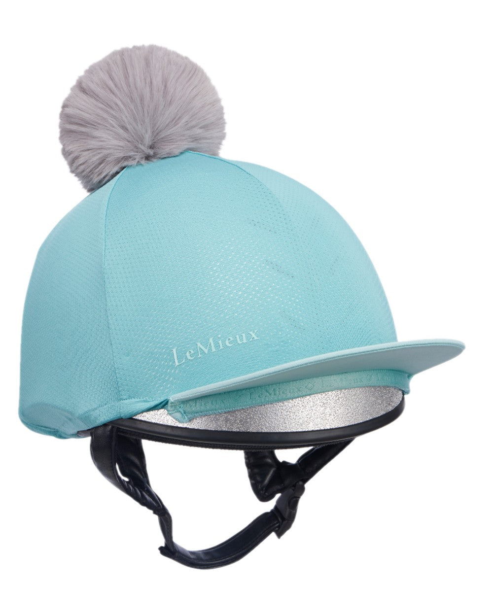 Lagoon coloured LeMieux Womens Maria Mesh Hat Silk on white background