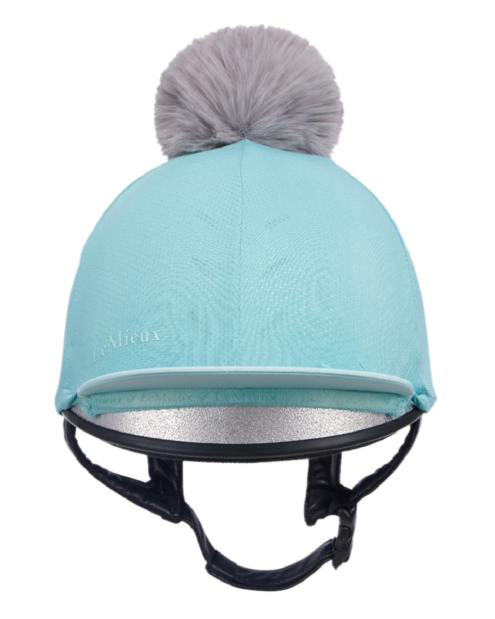 Lagoon coloured LeMieux Womens Maria Mesh Hat Silk on white background
