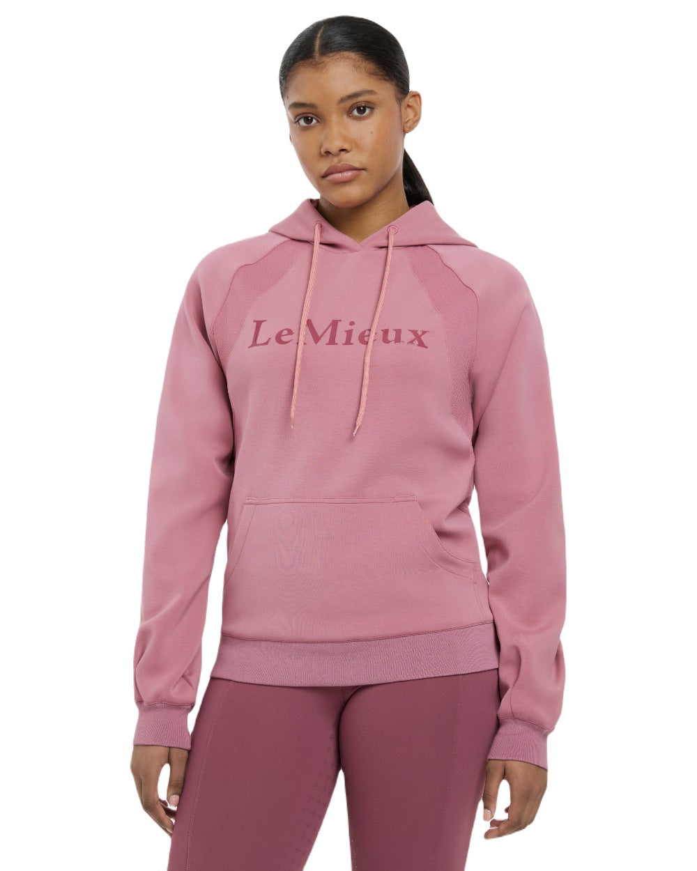 Peony coloured LeMieux Womens Nadine Hoodie on white background