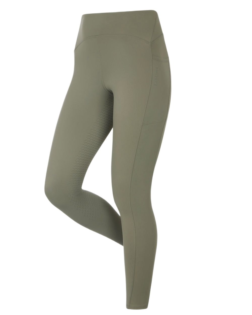 Rosemary coloured LeMieux Womens Natalie Brushed Pull On Breeches on white background