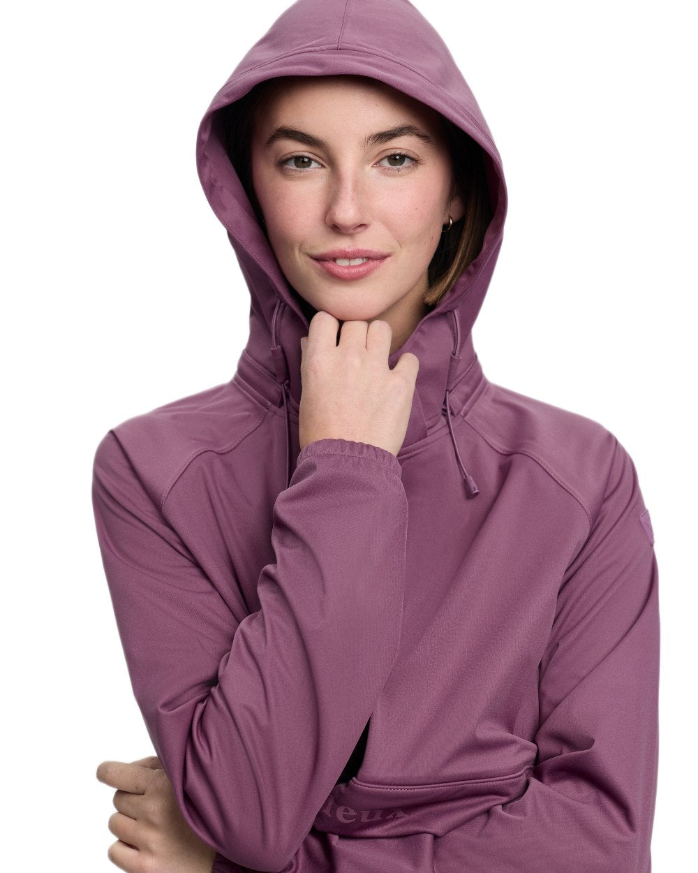 Mallow coloured LeMieux Womens Perri Half Zip Waterproof Jacket on white background