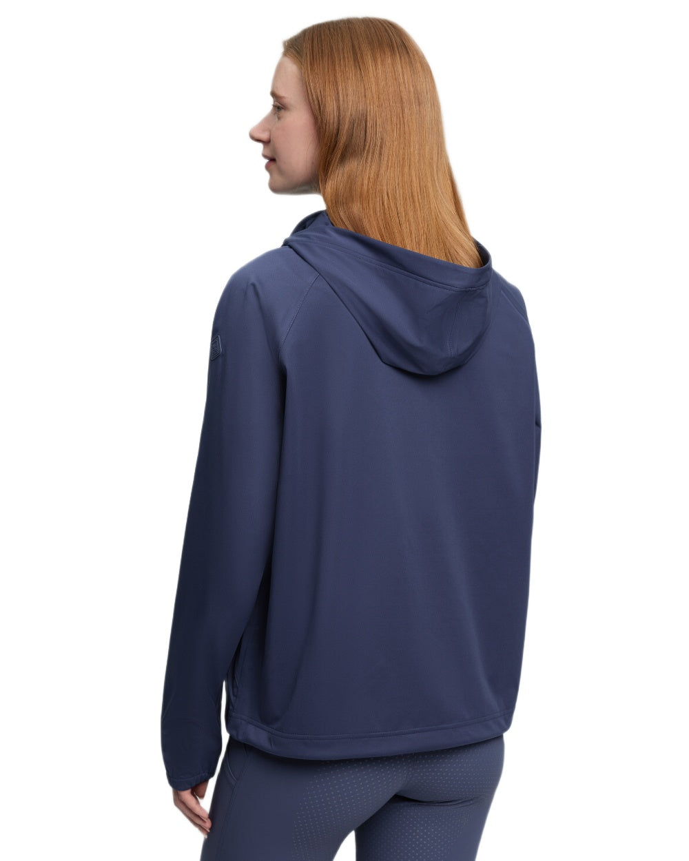 Shadow coloured LeMieux Womens Perri Half Zip Waterproof Jacket on white background