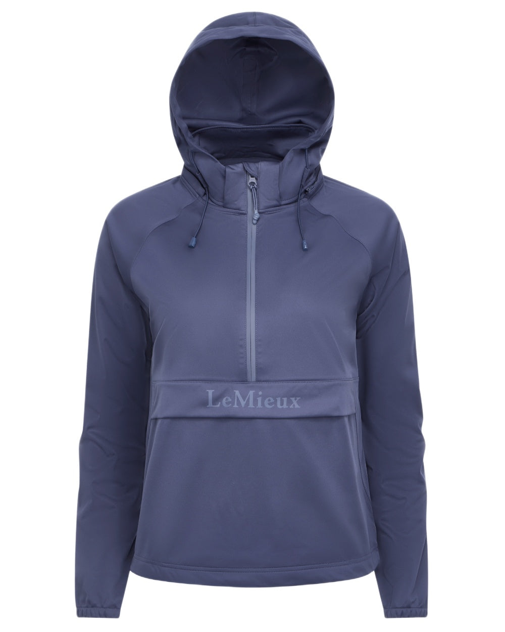 Shadow coloured LeMieux Womens Perri Half Zip Waterproof Jacket on white background