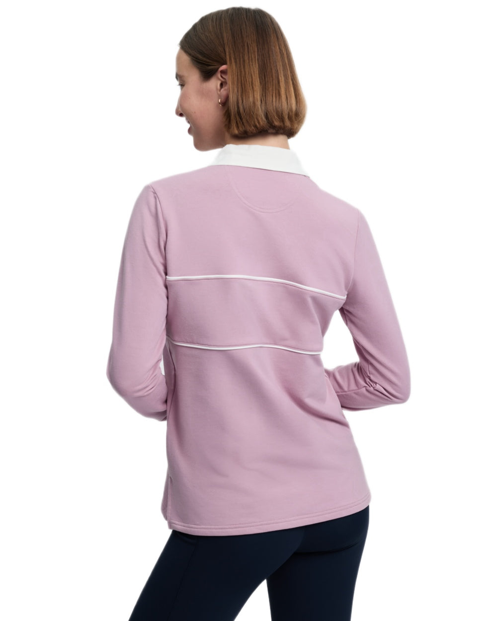 Fondant coloured LeMieux Womens Rochelle Rugby Shirt on white background