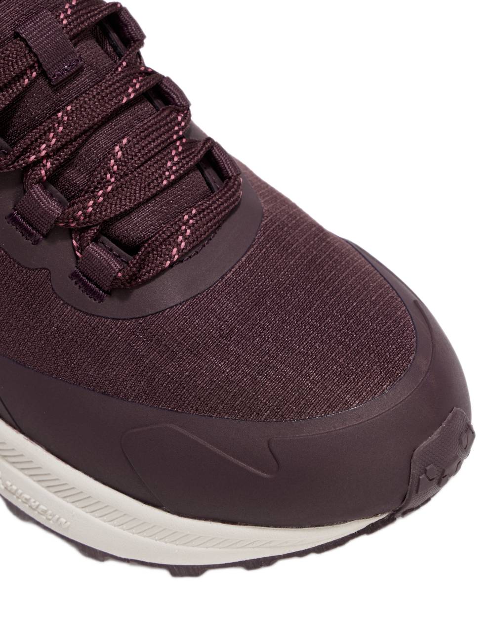 Damson Coloured LeMieux Womens Trax Viva Waterproof Trainer Shoes on white background