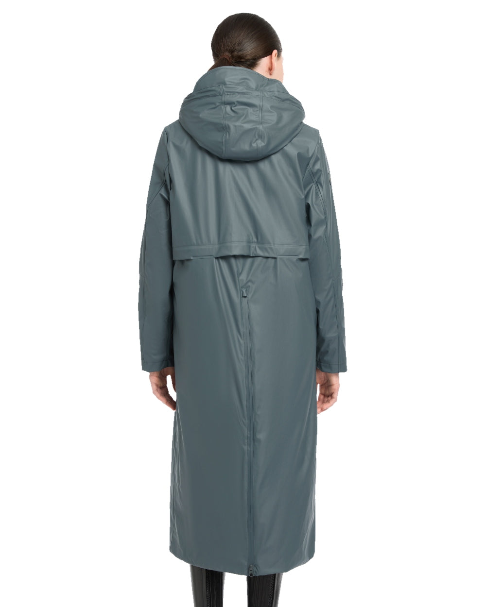 Petrol coloured LeMieux Young Rider All Elements Coat on white background