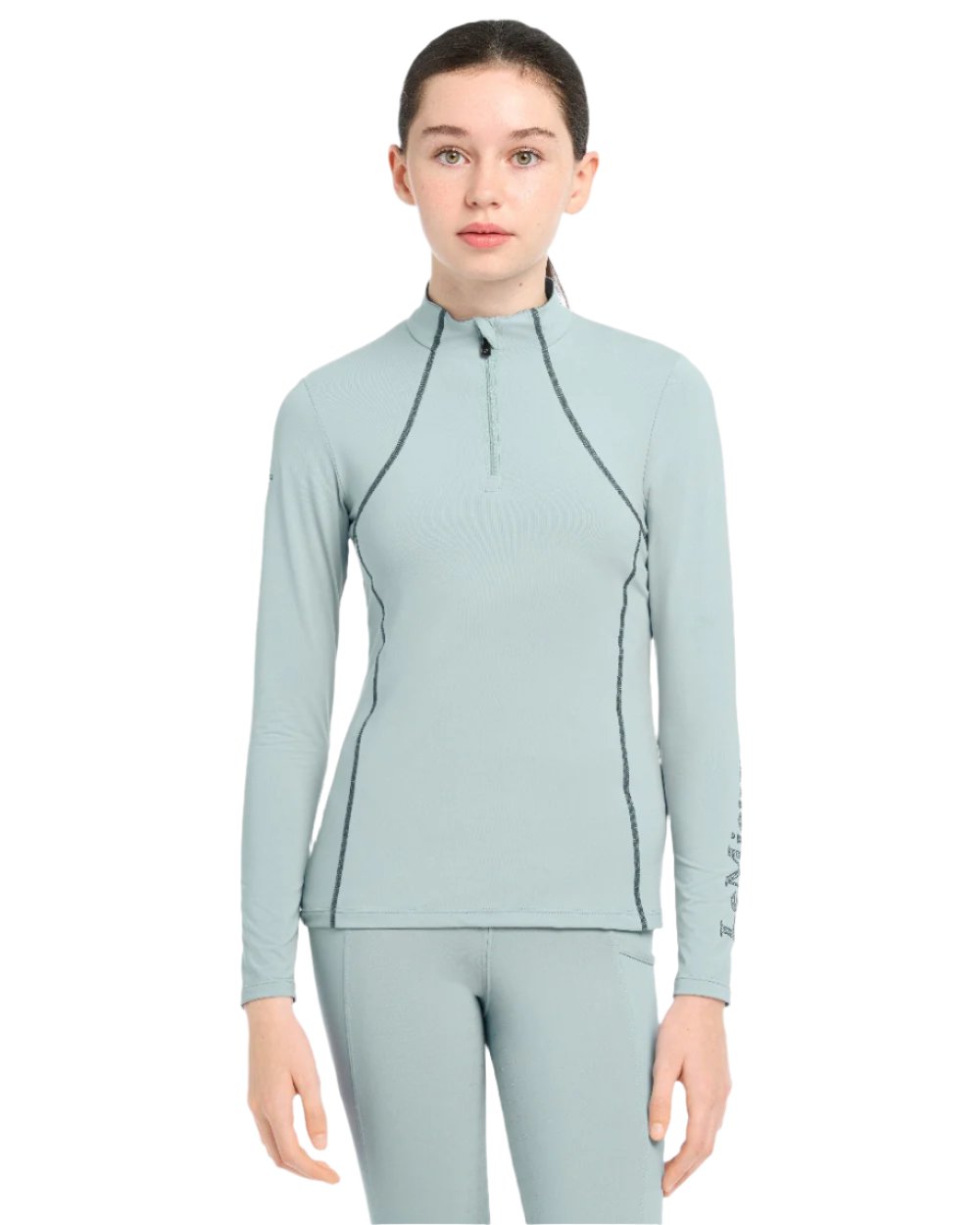 Glacier coloured LeMieux Young Rider Base Layer on white background