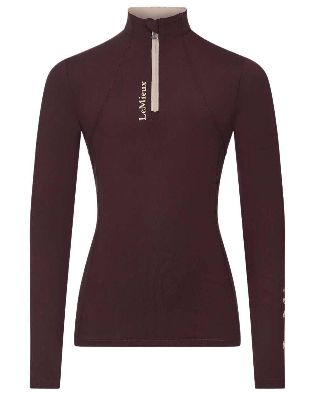 Damson coloured LeMieux Young Rider Classique Base Layer on white background