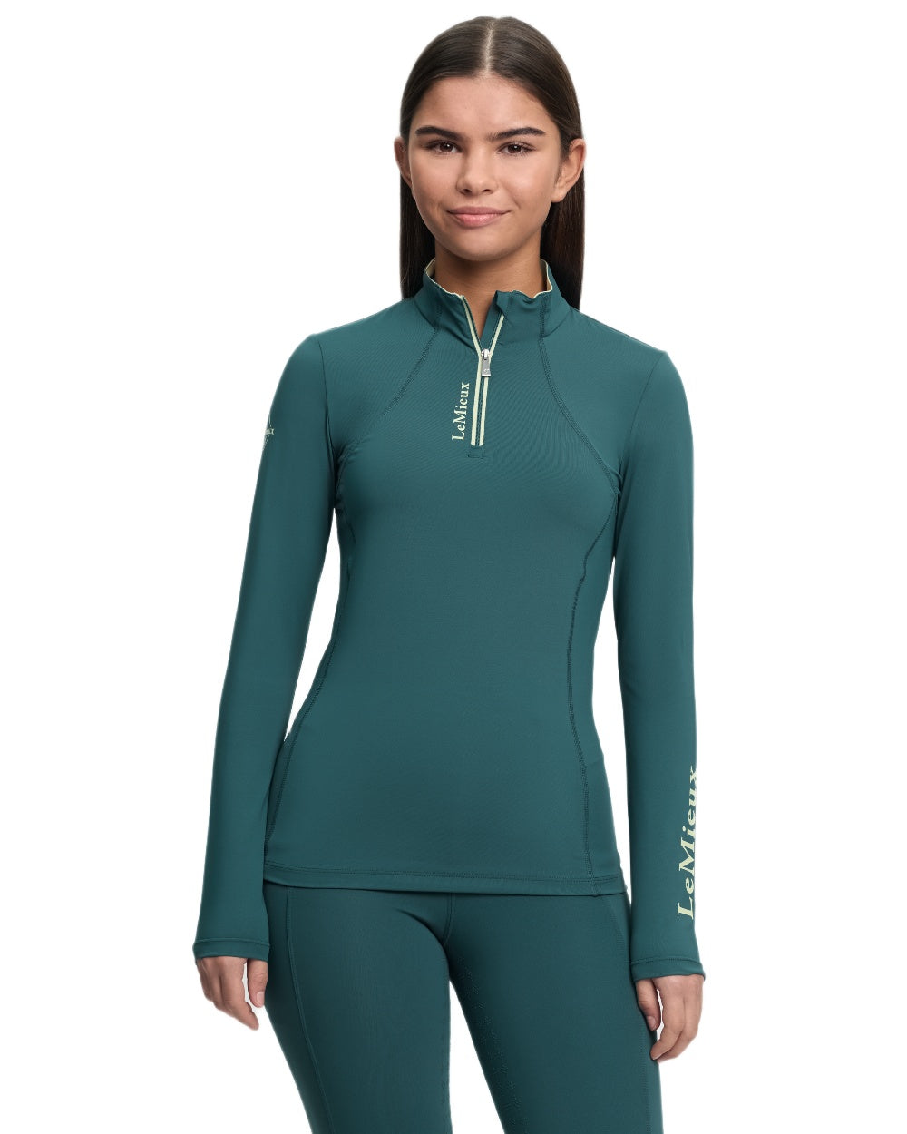 Jungle coloured LeMieux Young Rider Classique Base Layer on white background