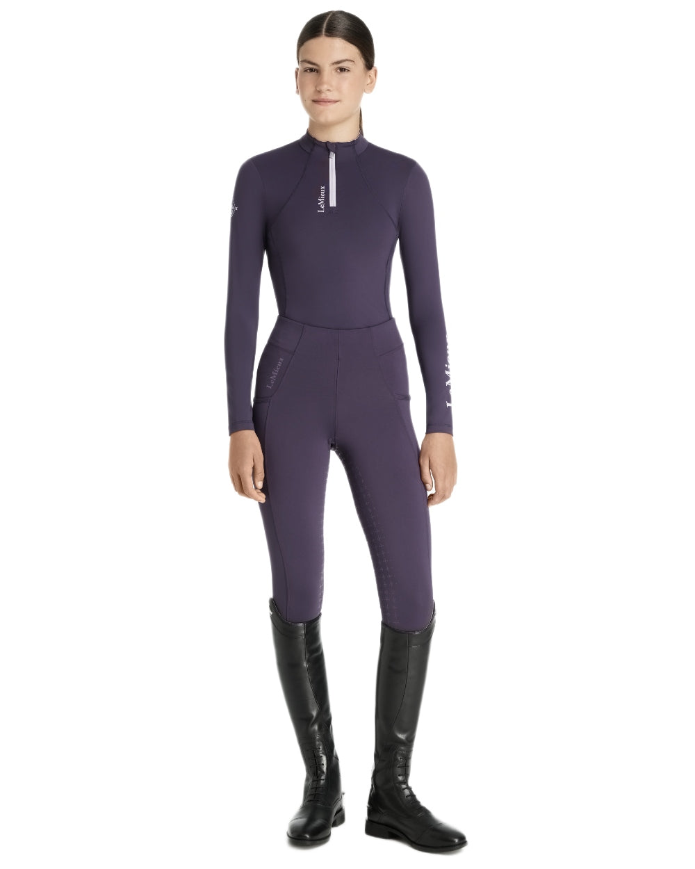 Juniper coloured LeMieux Young Rider Classique Base Layer on white background