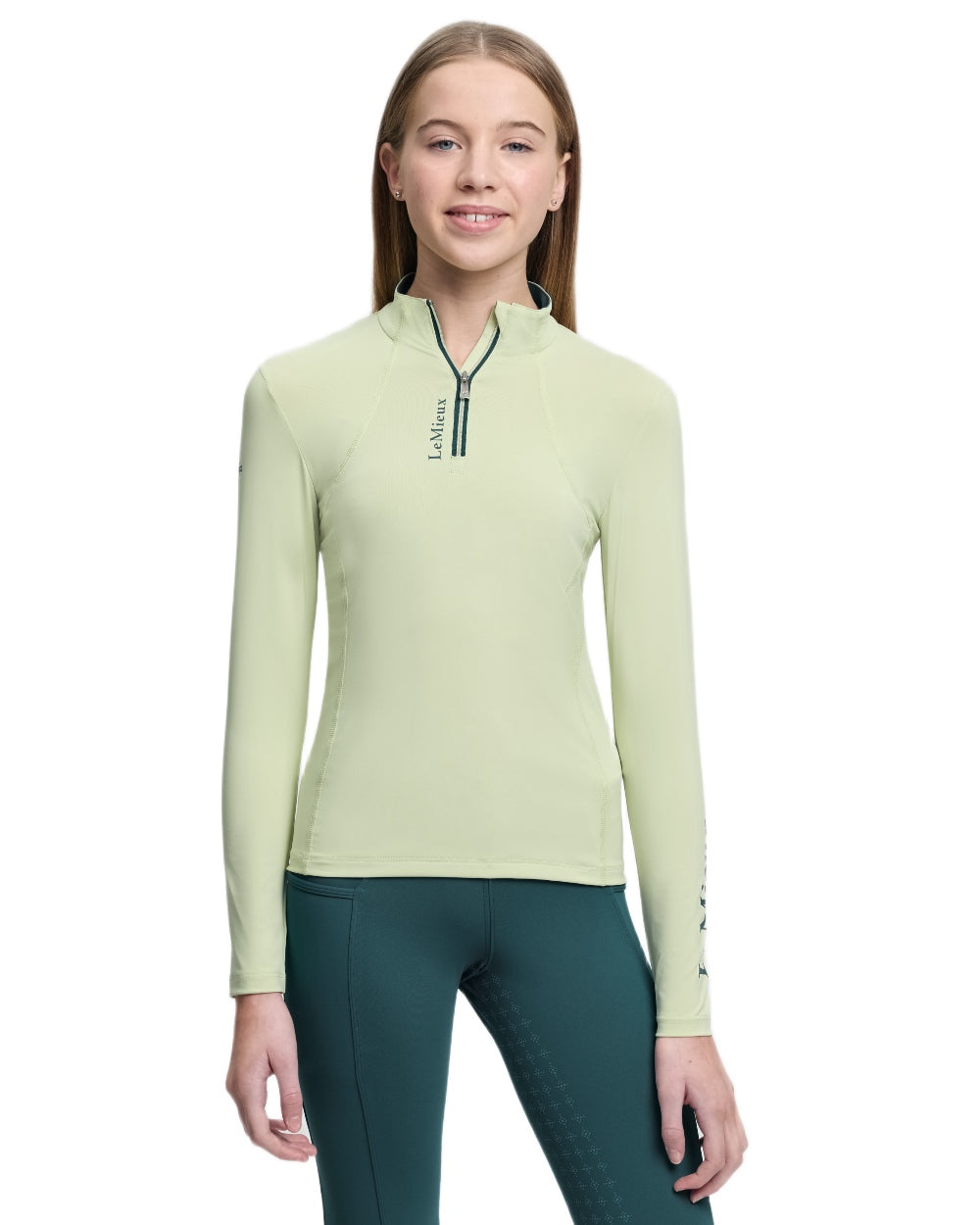 Macaron coloured LeMieux Young Rider Classique Base Layer on white background
