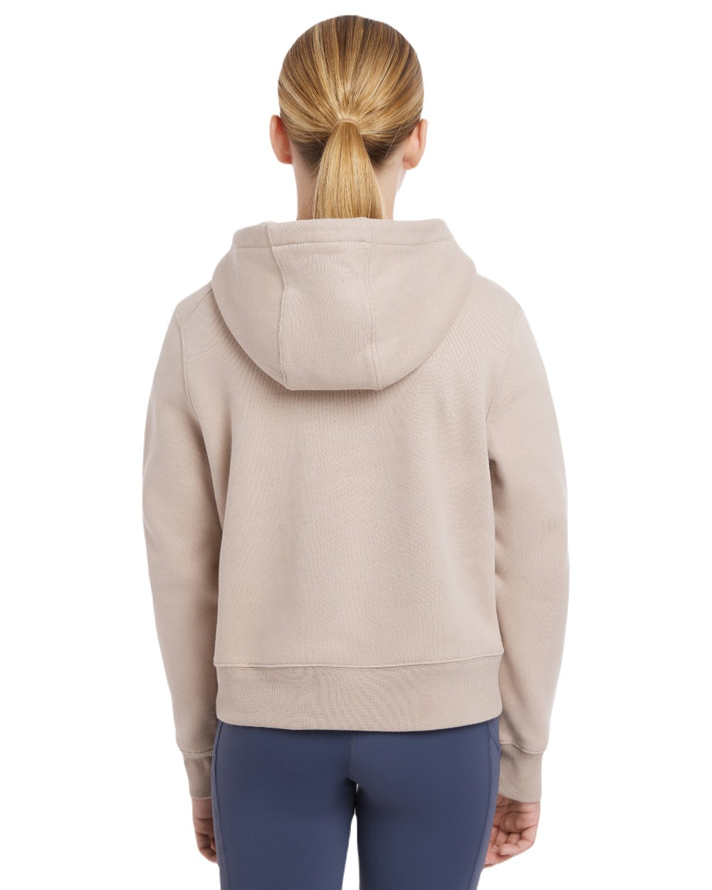 Almond coloured LeMieux Young Rider Harriet Pop Over Hoodie on white background
